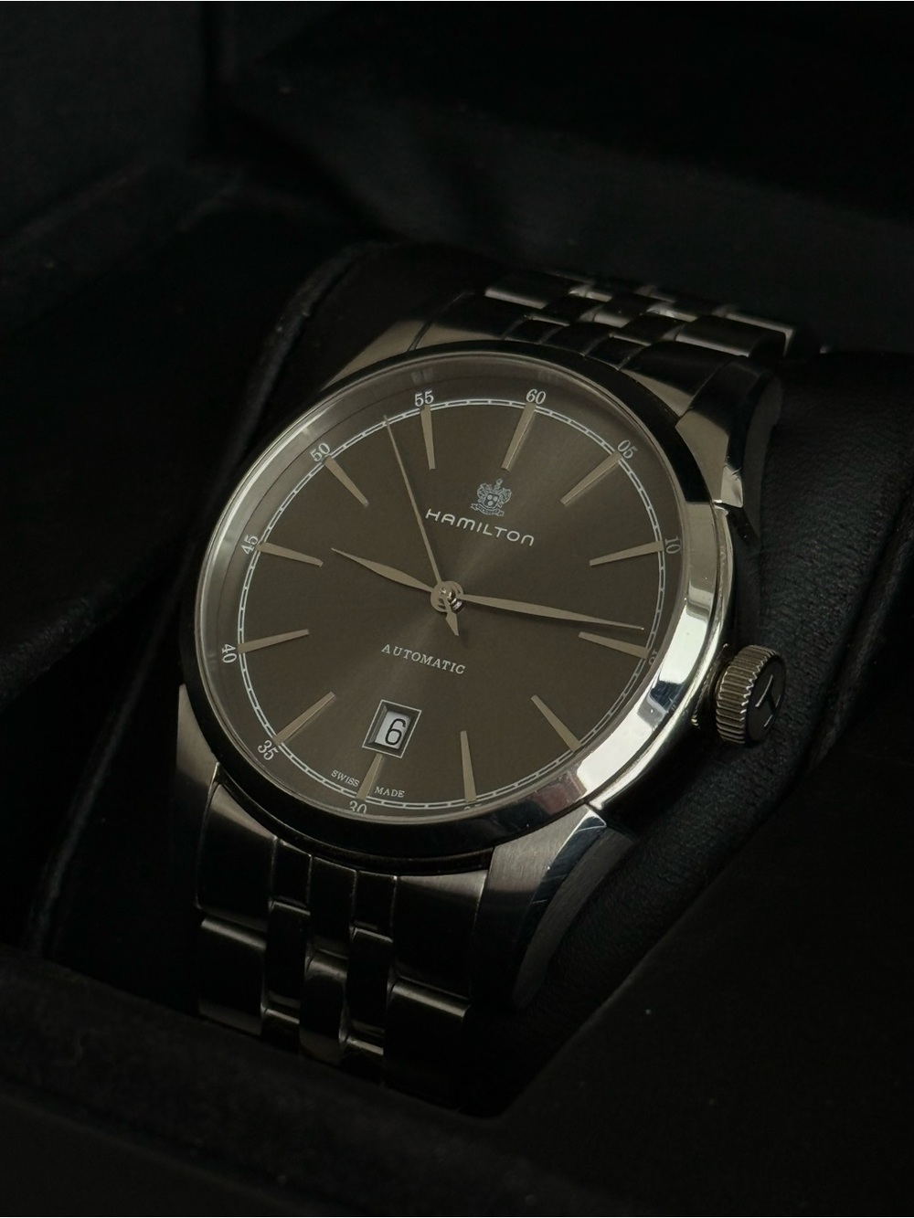 Hamilton Men's Automatic Watch - Brown Dial, Stainless Steel